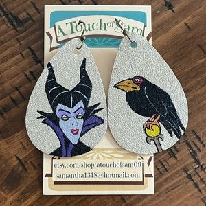 HAND PAINTED Unique Cartoon earrings!!